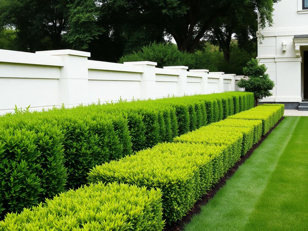 Neatly trimmed hedges from garden maintenance work at a Nairobi property