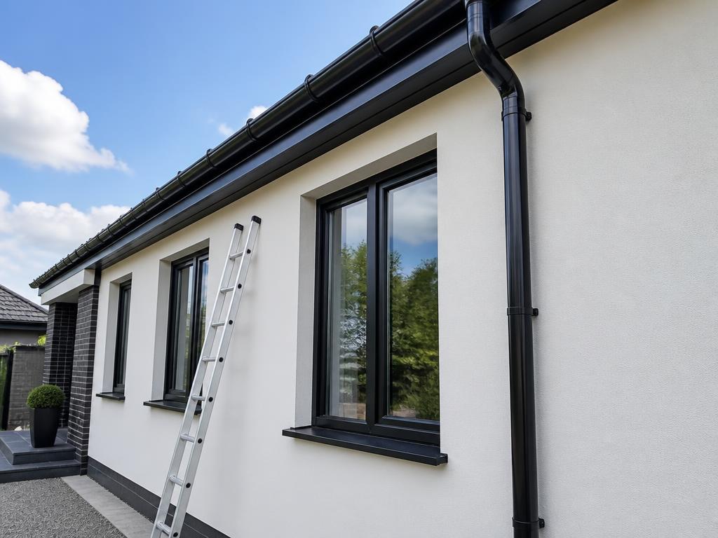 Commercial property maintenance keeping a modern building exterior clean